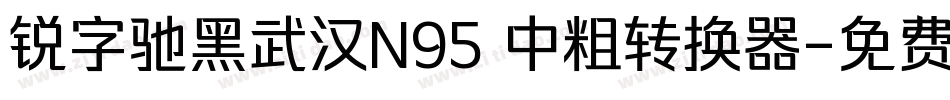锐字驰黑武汉N95 中粗转换器字体转换